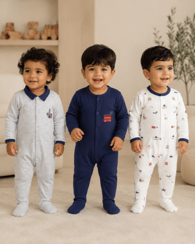افرول بيبي 3 قطع قطن ماماز بباز