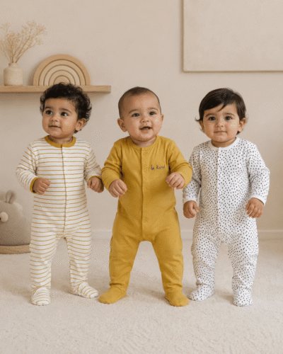 افرول بيبي 3 قطع قطن ماماز بباز