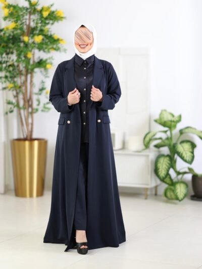 بدلة نسائي 3 قطعة خام عباية
