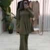 بدلة نسائي قطن كشكش خام اوشو
